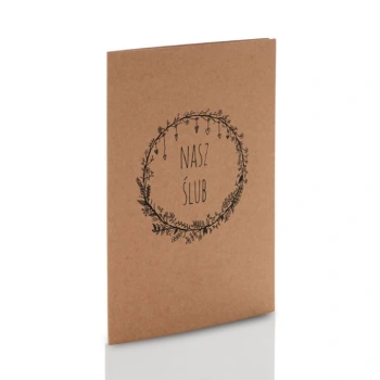 Mini-album kraft TS Nasz Ślub na dwa zdjęcia 15x23