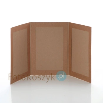 Mini-album kraft TS Nasz Ślub na trzy zdjęcia 15x23