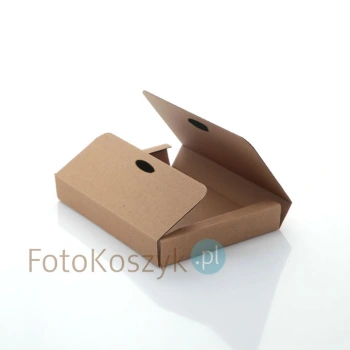 Ryflowane pudełko z okienkiem na zdjęcia 15x23 (do sklejania z rzepem)