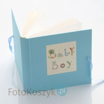 Album dziecięcy Baby Boy (tradycyjny, 60 kremowych stron)