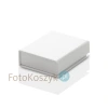 Białe, małe pudełko na skórzany pendrive
