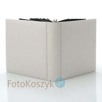 Album introligatorski ER Hnd biały mat' XXL z czarnym pergaminem (tradycyjny, 100 czarnych stron)