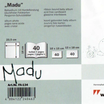 Album Dziecięcy Walther Madu (tradycyjny 40 kremowych stron)