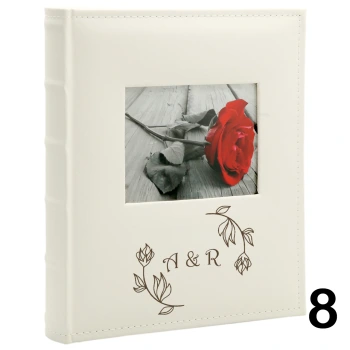 Album ślubny, wklejany, 60 kremowych stron, personalizowany, 12 wzorów