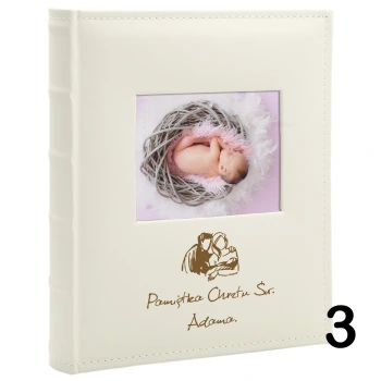 Album na chrzest, wklejany, 60 kremowych stron, personalizowany, 6 wzorów