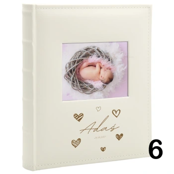 Album na chrzest, wklejany, 60 kremowych stron, personalizowany, 6 wzorów