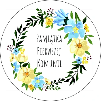 Duża naklejka wianek komunijny  (4 szt.)