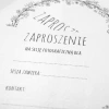 Zaproszenie na sesję fotograficzną wianek B&W