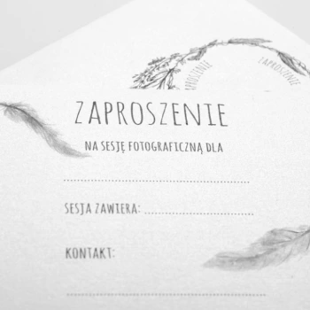 Zaproszenie na sesję fotograficzną łapacz snów (B&W)
