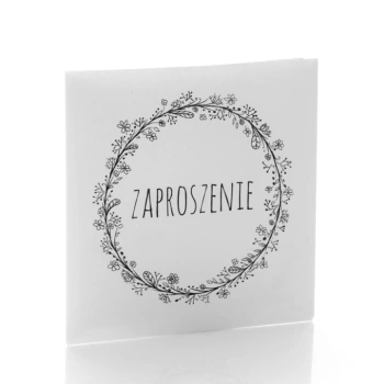 Zaproszenie na sesję fotograficzną wianek B&W