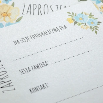 Zaproszenie na sesję fotograficzną wianek komunijny