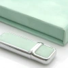 Zestaw miętowy welur pendrive + pudełko do 50 zdjęć i pen
