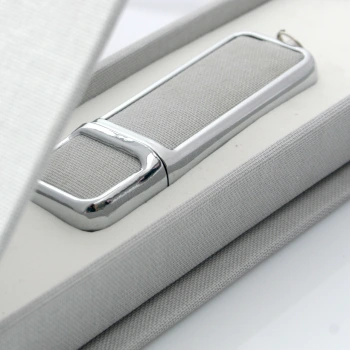 Zestaw pastel szary pendrive + pudełko do 50 zdjęć i pen