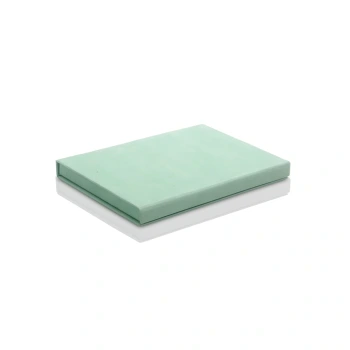 OUTLET - Welurowe miętowe pudełko na zdjęcia 15x23 (do 50 zdjęć)