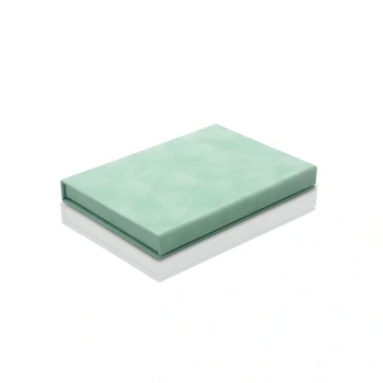 OUTLET - Pudełko welurowe miętowe na zdjęcia 13x18 (do 50 zdjęć)