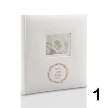 Album dziecięcy, wklejany 40 kremowych stron, personalizowany 12 wzorów do wyboru: Chrzest Metryczka Mój pierwszy album