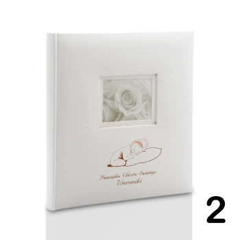 Album dziecięcy, wklejany 40 kremowych stron, personalizowany 12 wzorów do wyboru: Chrzest Metryczka Mój pierwszy album