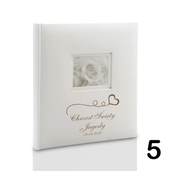 Album dziecięcy, wklejany 40 kremowych stron, personalizowany 12 wzorów do wyboru: Chrzest Metryczka Mój pierwszy album