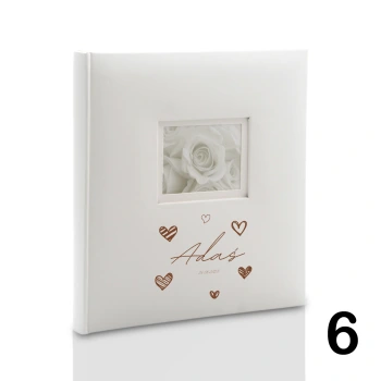 Album dziecięcy, wklejany 40 kremowych stron, personalizowany 12 wzorów do wyboru: Chrzest Metryczka Mój pierwszy album