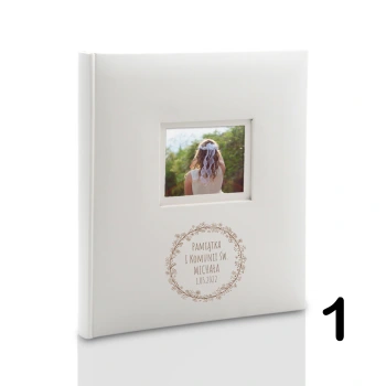 Album komunijny wklejany 40 kremowych stron, personalizowany, 8 wzorów