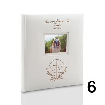 Album komunijny wklejany 40 kremowych stron, personalizowany, 8 wzorów