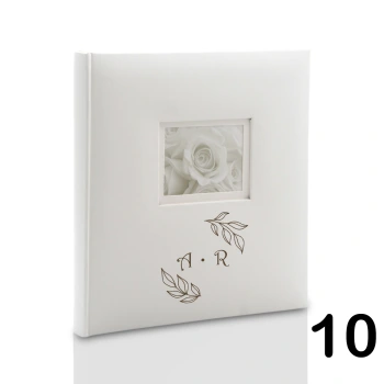 Album ślubny, wklejany, 40 kremowych stron, personalizowany, 12 wzorów do wyboru