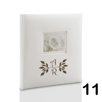 Album ślubny, wklejany, 40 kremowych stron, personalizowany, 12 wzorów do wyboru