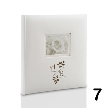 Album ślubny, wklejany, 40 kremowych stron, personalizowany, 12 wzorów do wyboru