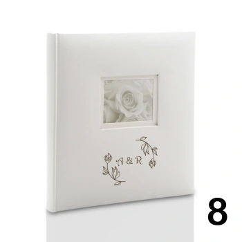 Album ślubny, wklejany, 40 kremowych stron, personalizowany, 12 wzorów do wyboru