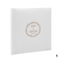 Album ślubny wklejany 30 kremowych stron, personalizowany, 5 wzorów