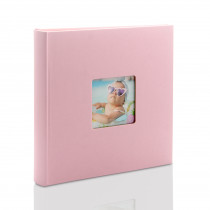 Album na zdjęcia wklejane duży pastelowy róż Fun (100 kremowych stron)