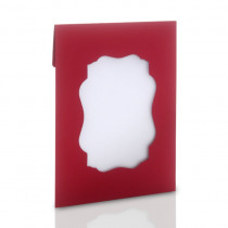 Ozdobna koperta na zdjęcia 15x21 lub 15x23 z okienkiem (czerwona)