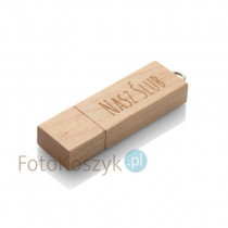 Pendrive Nasz Ślub MG-USB 2.0 jasne drewno (32GB)
