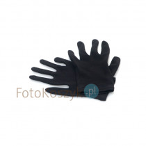 Czarne rękawiczki bawełniane dla fotografów