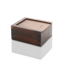 Drewniane bejcowane pudełko na pendrive 