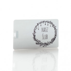 Pendrive karta kredytowa Nasz Ślub B&W (do wyboru pojemność 2-32 GB)