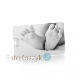 Pendrive Karta Kredytowa Stópki Czarno-Białe (do wyboru pojemność 2-32 GB)