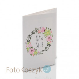 Mini-Album TS Nasz Ślub kwiaty na cztery zdjęcia 15x21
