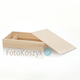 Drewniane pudełko na odbitki 15x23 i pendrive