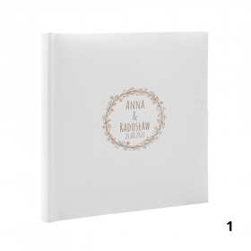 Album ślubny wklejany 30 kremowych stron, personalizowany, 5 wzorów